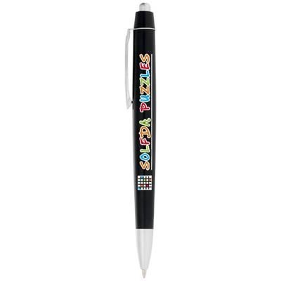 Branded Promotional ALBANY BALL PEN in Black Solid Pen From Concept Incentives.