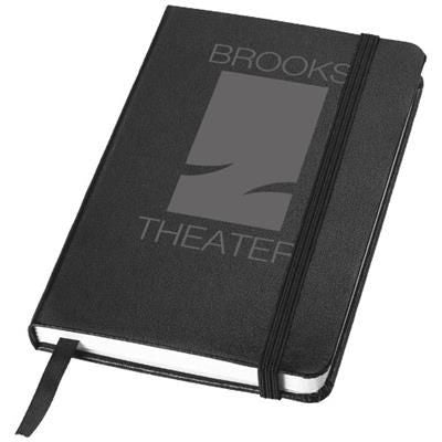 Branded Promotional CLASSIC A6 HARD COVER POCKET NOTE BOOK in Black Jotter From Concept Incentives.