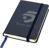 Branded Promotional CLASSIC A6 HARD COVER POCKET NOTE BOOK in Navy Blue Jotter From Concept Incentives.