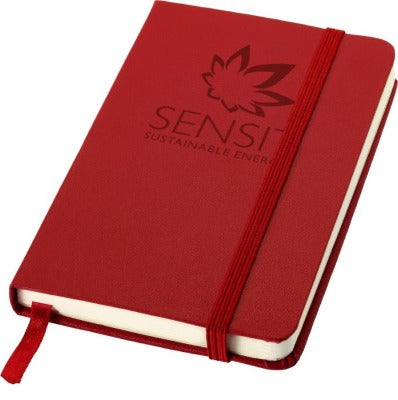 Branded Promotional CLASSIC A6 HARD COVER POCKET NOTE BOOK in Red Jotter From Concept Incentives.