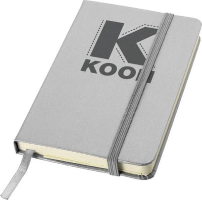 Branded Promotional CLASSIC A6 HARD COVER POCKET NOTE BOOK in Grey Jotter From Concept Incentives.