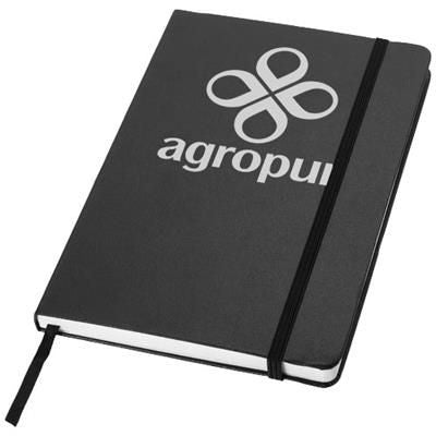 Branded Promotional CLASSIC A5 HARD COVER NOTE BOOK in Black Notebook from Concept Incentives.