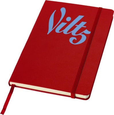 Branded Promotional CLASSIC A5 HARD COVER NOTE BOOK in Red Notebook from Concept Incentives