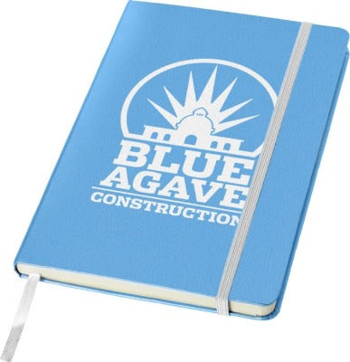 Branded Promotional CLASSIC A5 HARD COVER NOTE BOOK in Light Blue Notebook from Concept Incentives