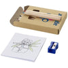 Branded Promotional STREAKS 8-PIECE COLOURING SET in Brown Colouring Set From Concept Incentives.