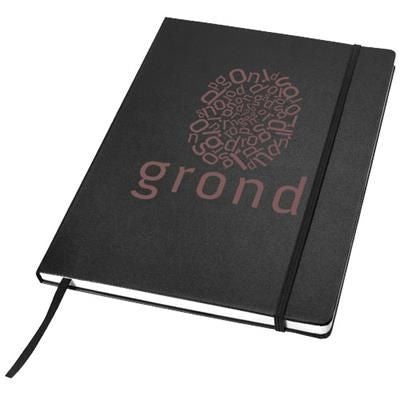 Branded Promotional EXECUTIVE A4 HARD COVER NOTE BOOK in Black Jotter From Concept Incentives.