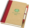 Branded Promotional PRIESTLY RECYCLED NOTE BOOK with Pen in Natural and Red Notebook From Concept Incentives.