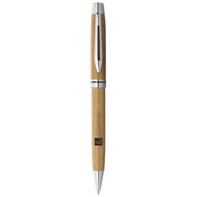 Branded Promotional JAKARTA BAMBOO BALL PEN in Brown Pen From Concept Incentives.