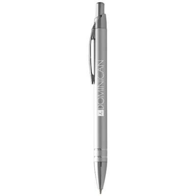 Branded Promotional MADRID ALUMINIUM METAL BALL PEN in Silver Pen From Concept Incentives.