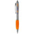 Branded Promotional NASH BALL PEN SILVER BARREL AND COLOUR GRIP in Silver-orange Pen From Concept Incentives.