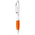 Branded Promotional NASH BALL PEN WHITE BARREL AND COLOUR GRIP in White Solid-orange Pen From Concept Incentives.