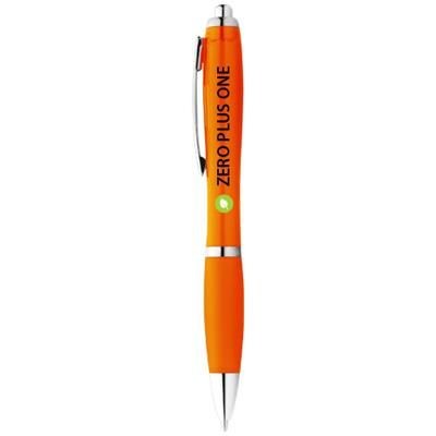 Branded Promotional NASH BALL PEN with Colour Barrel & Grip in Orange Pen From Concept Incentives.