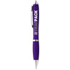 Branded Promotional NASH BALL PEN with Colour Barrel & Grip in Purple Pen From Concept Incentives.