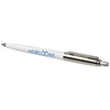 Branded Promotional JOTTER BALL PEN in White Solid-silver Pen From Concept Incentives.