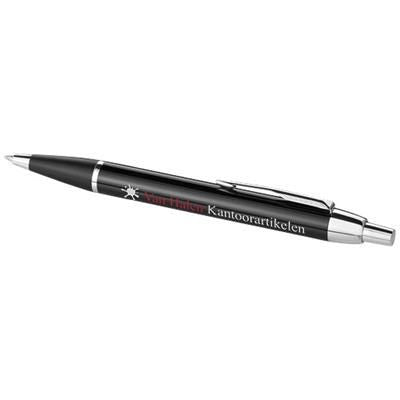 Branded Promotional IM BALL PEN in Black Solid-silver Pen From Concept Incentives.