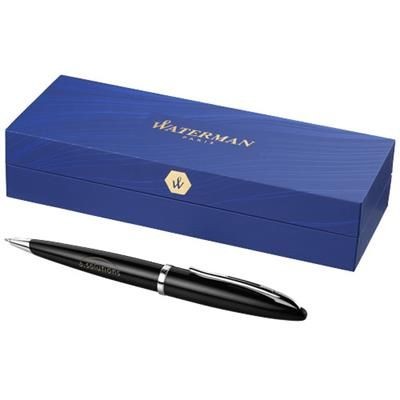 Branded Promotional CAR‚àö√†NE BALL PEN in Black Solid Pen From Concept Incentives.