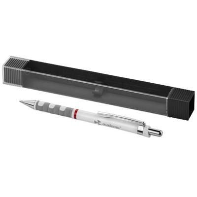 Branded Promotional TIKKY MECHANICAL PENCIL in White Solid Pencil From Concept Incentives.