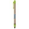 Branded Promotional PLANET RECYCLED STYLUS BALL PEN in Lime Pen From Concept Incentives.