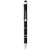 Branded Promotional CHARLESTON ALUMINIUM METAL STYLUS BALL PEN in Black Solid Pen From Concept Incentives.