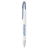 Branded Promotional RIO BALL PEN in White Solid-royal Blue Pen From Concept Incentives.