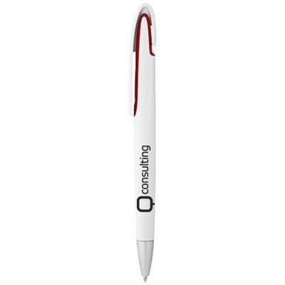 Branded Promotional RIO BALL PEN in White Solid-red Pen From Concept Incentives.