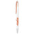 Branded Promotional RIO BALL PEN in White Solid-orange Pen From Concept Incentives.