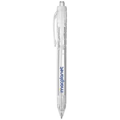 Branded Promotional VANCOUVER RECYCLED PET BALL PEN in Transparent Clear Transparent Pen From Concept Incentives.