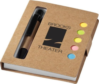 Branded Promotional REVEAL COLOUR STICKY NOTES BOOKLET with Pen in Natural Note Pad From Concept Incentives.