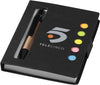 Branded Promotional REVEAL COLOUR STICKY NOTES BOOKLET with Pen in Black Note Pad From Concept Incentives.