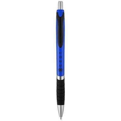 Branded Promotional TURBO BALL PEN with Rubber Grip in Royal Blue-black Solid Pen From Concept Incentives.