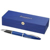 Branded Promotional CAR‚àö√†NE ROLLERBALL PEN in Blue Pen From Concept Incentives.