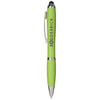 Branded Promotional NASH STYLUS BALL PEN with Colour Grip in Lime Pen From Concept Incentives.