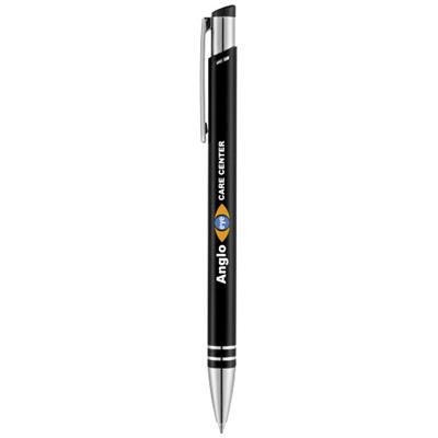 Branded Promotional HAWK BALL PEN in Black Solid Pen From Concept Incentives.