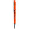 Branded Promotional PAVO BALL PEN with Squared Barrel in Orange Pen From Concept Incentives.