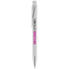 Branded Promotional PAVO BALL PEN with Squared Barrel in White Solid Pen From Concept Incentives.