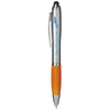 Branded Promotional NASH STYLUS BALL PEN with Colour Grip in Orange Pen From Concept Incentives.