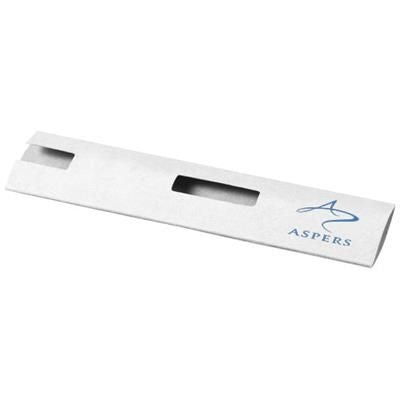 Branded Promotional FIONA SINGLE PEN SLEEVE in White Solid Pen Presentation Pouch From Concept Incentives.
