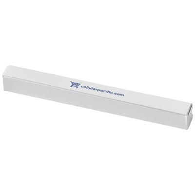 Branded Promotional FARKLE SINGLE-PEN BOX in White Solid Pen Presentation Box From Concept Incentives.