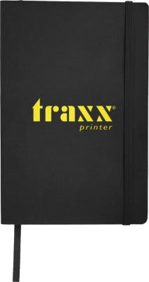 Branded Promotional CLASSIC A5 SOFT COVER NOTE BOOK in Black Notebook from Concept Incentives