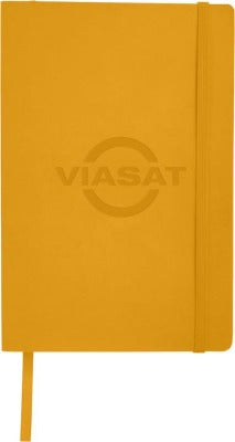Branded Promotional CLASSIC A5 SOFT COVER NOTE BOOK in Yellow Notebook from Concept Incentives