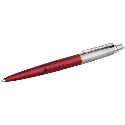 Branded Promotional JOTTER KENSINGTON BALL PEN in Red-silver Pen From Concept Incentives.