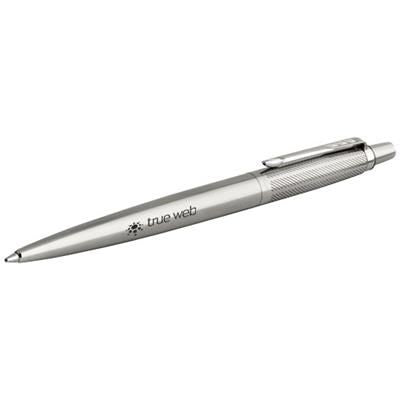 Branded Promotional JOTTER PREMIUM DIAGONAL BALL PEN in Steel Pen From Concept Incentives.