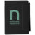 Branded Promotional HORSENS A5 NOTE BOOK with Stylus Ball PEN in Black Solid Pen From Concept Incentives.