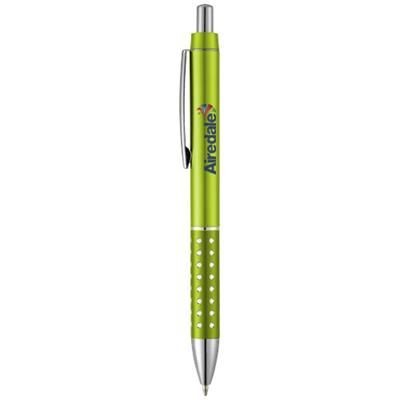 Branded Promotional BLING BALL PEN with Aluminium Metal Grip in Lime Pen From Concept Incentives.