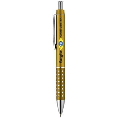 Branded Promotional BLING BALL PEN with Aluminium Metal Grip in Yellow Pen From Concept Incentives.