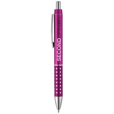 Branded Promotional BLING BALL PEN with Aluminium Metal Grip in Pink Pen From Concept Incentives.