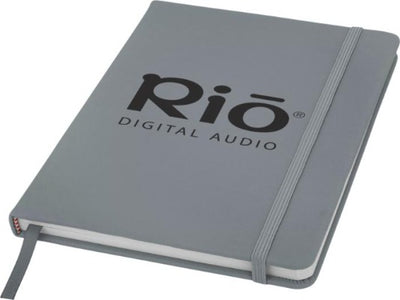 Branded Promotional SPECTRUM A5 HARD COVER NOTE BOOK in Grey Notebook from Concept Incentives