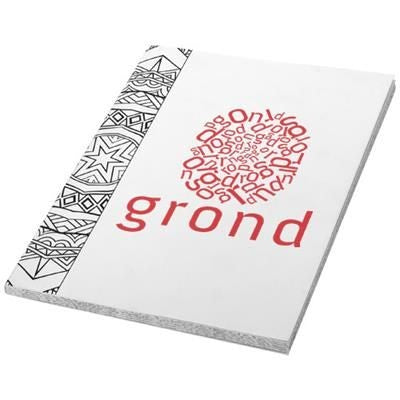 Branded Promotional DOODLE COLOURING NOTE BOOK in White Solid Speakers From Concept Incentives.