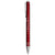 Branded Promotional IZMIR BALL PEN with Knurled Pusher in Red Pen From Concept Incentives.