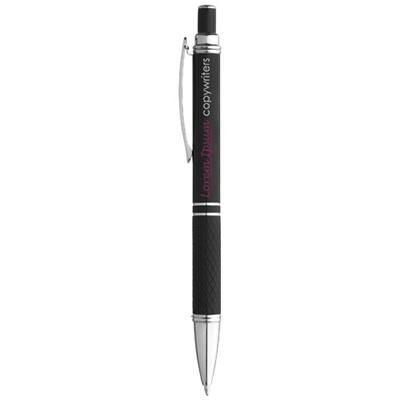 Branded Promotional JEWEL BALL PEN in Black Solid Pen From Concept Incentives.